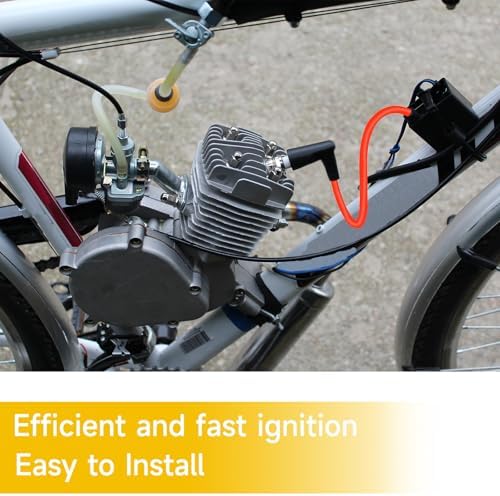 HIAORS 80cc Motorized Bike CDI Ignition Coil Magneto Coil Spark Plug Kit for 50cc 49cc 2 Stroke Engine PK80 BT80 YD100 Bicycle Motor Motorcycle High