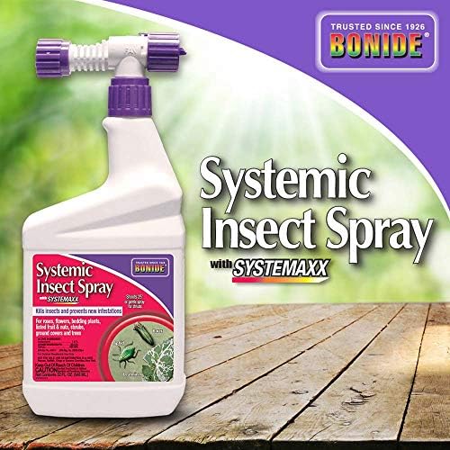 Bonide Systemic Insect Spray with Systemaxx, 32 oz | Ready-to-Spray Insecticide Kills Insects and Prevents New Infestations