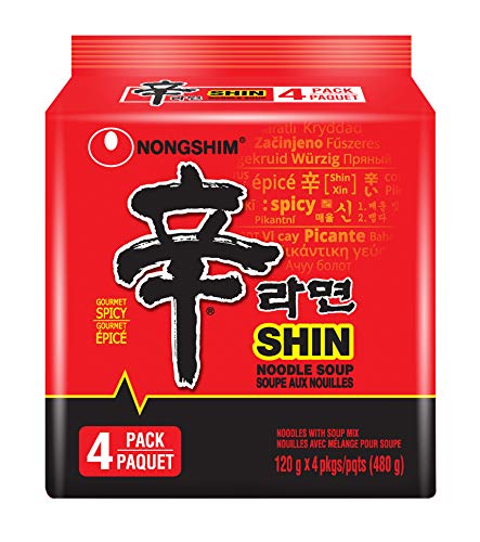 Nongshim Shin Noodle Ramyun, Gourmet Spicy Picante, 4.2-Ounce Packages (Pack of 16)