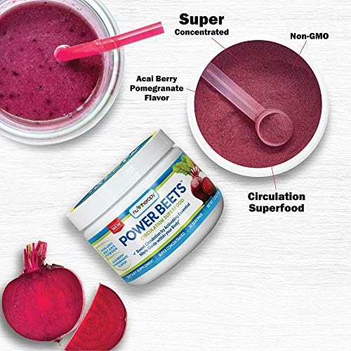 Nu-Therapy Power Beets - Super Concentrated Circulation Superfood - Dietary Supplement – Delicious Acai Berry Pomegranate Flavor – Non-GMO Beet