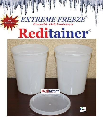 Extreme Freeze Deli Food Containers with Lids, 32-Ounce, 24-Pack