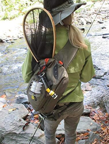 M MAXIMUMCATCH Maxcatch Fly Fishing Sling Pack Tackle Storage Shoulder Bag for Outdoor Fishing Hiking Hunting