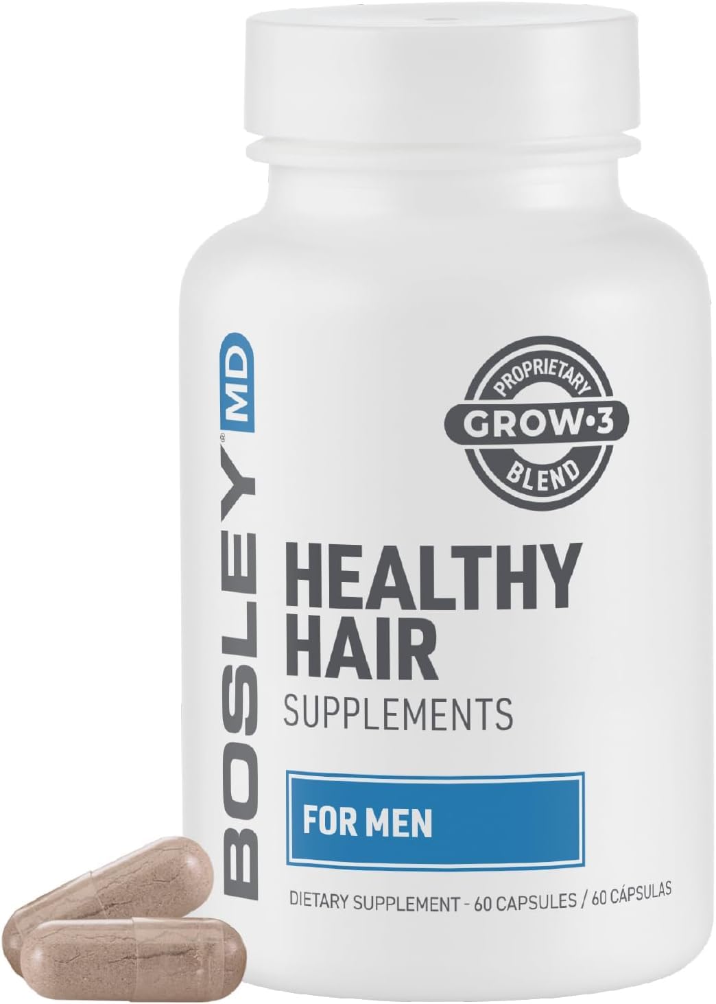 BosleyMD Women’s Healthy Hair Growth Supplements for Thicker, Fuller Hair– DHT-Blocking Botanicals with Biotin, Niacin, Zinc & L-Lysine – Rich in Vitamins & Minerals – 60 Capsules (2-Month Supply)