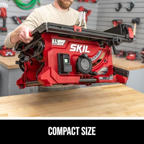 SKIL 15 Amp 10 Inch Portable Jobsite Table Saw with Folding Stand- TS6307-00