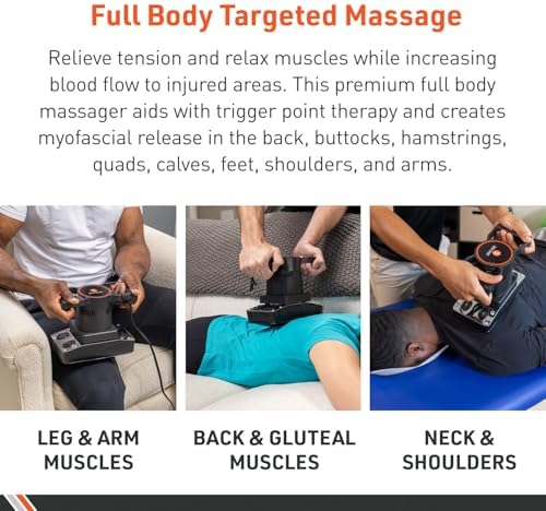 Body Sport Therapeutic Dual Speed Professional Vibrating Massager for Pain & Aching Muscle Relief – High-Powered, Effective, Chiropractic Myofascial Release Tool & Trigger Point Therapy