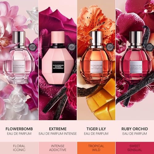 Viktor&Rolf Flowerbomb Eau de Parfum - Warm Floral Perfume for Women | Fragrance with Peony, Rose & Freesia - Long Lasting Scent - Iconic Womens Perfect for Everyday Wear