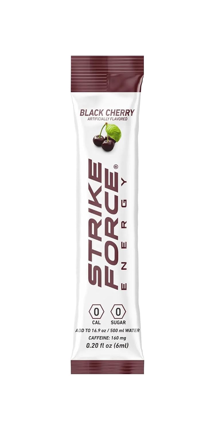 Strike Force Energy Drink Mix - Original Flavor - Natural Tasting Caffeine Drink - Turn Any Drink into a Healthy Energy Drink - Zero Calories, Keto Friendly, Sugar Free, Pre Workout (40 Liquid Packs)