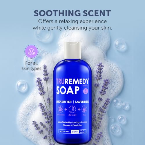 Truremedy Naturals 12 oz Tea Tree Oil Body Wash - Invigorating Tea Tree Soap with Peppermint, Aloe, Eucalyptus, Coconut and Olive Oil - Refreshing Body Wash for Men and Women - Shower Gel Cleanser