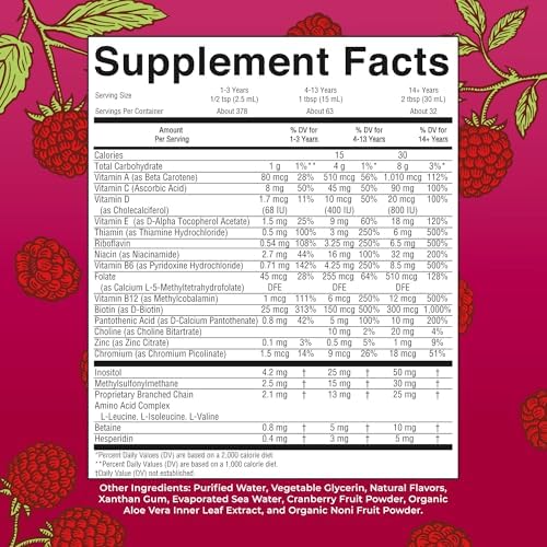 MARYRUTH'S Liquid Morning Multivitamin for Women, Men & Kids, 32 Servings | Vitamin A C D E B6 B12 Biotin Zinc, Beauty, Vegan, Non-GMO, Gluten Free