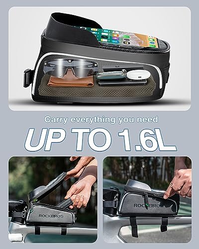 ROCKBROS Bike/Bicycle Phone Front Frame Bag, Waterproof