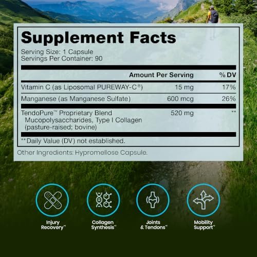 Pure Therapro Rx Acute Injury Tendon & Ligament Support, 90 Capsules | Once-Daily Capsule, Supports Movement & Physical Function, For Men & Women