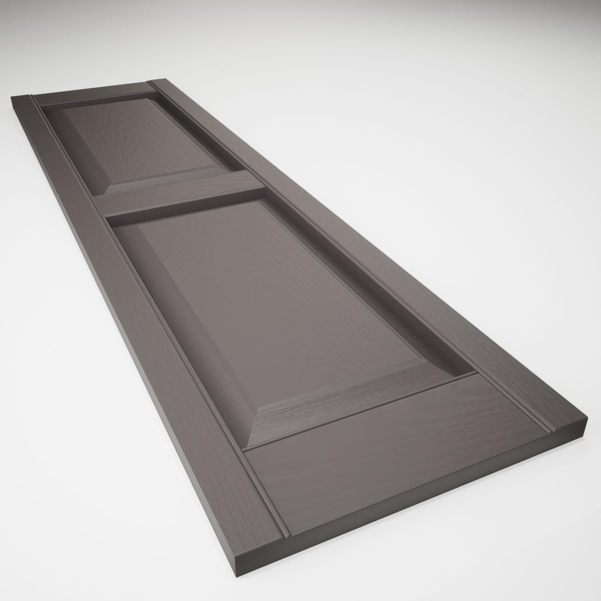 Mid America 00021247002 Standard Size Williamsburg Double Panel Vinyl Shutters, w/Installation Shutter-Lok's & Matching Screws (Per Pair), 002, 12"W x 47"H, Black