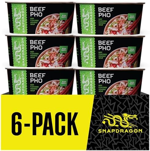 Snapdragon Pho Soup Bowl, Beef Pho, 2.1 oz (Pack of 6)