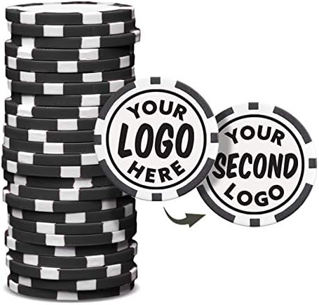 Custom Poker Chips (50 Pack) | Personalized Monogram Logo Poker Chips - Your Custom Logo