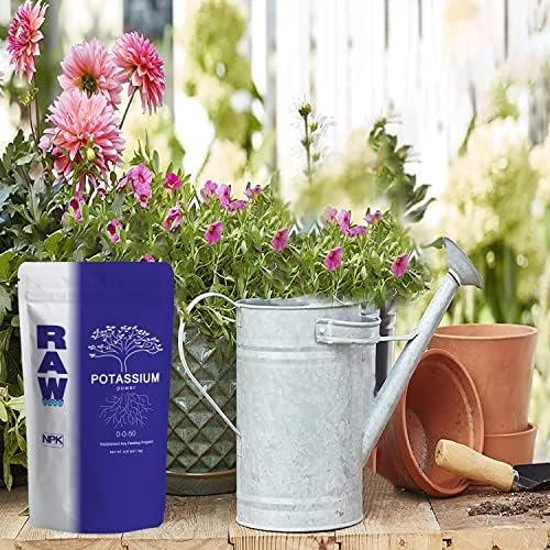 RAW Potassium Fertilizer - Water Soluble High Potassium for Plants, 8 oz | Fertilizer for Garden Use and Vegetable Cultivation - Bloom & Fruiting Plant, Hydroponic and Greenhouse Production