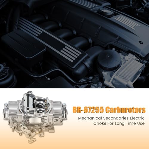 BR-67255 Carburetor 650 CFM 4 Barrel 4150 Model Carburetor Compatible with Holley Quick Fuel Brawler Diecast Carburetors with Mechanical Secondaries