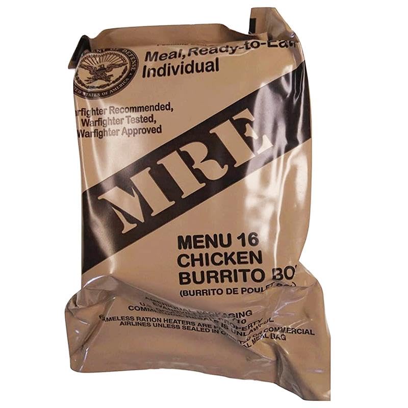 Genuine Military MRE Meal - Chicken Burrito Bowl - Insp. July 2023+ | Genuine US Military MRE, Chicken Burrito Bowl entree