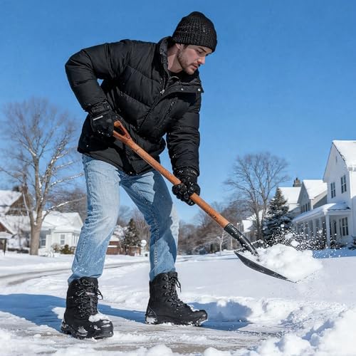 NORTIV 8 Men's Insulated Waterproof Winter Snow Boots | Sealed Build Keeps Feet Dry; Rubber Outsole Boosts Grip; Stable Fit Adds Support; Ideal for Hiking, Daily Wear BRIGADE