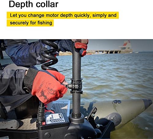 AQUOS Haswing Bow Mount Trolling Motor 12V 55lbs 48in with Wireless Remote | Fresh & Saltwater Ready, 164ft Wireless Remote Range, Black, Fits Boats up to 19ft, Req 13.7 x 8" Flat Mount Surface
