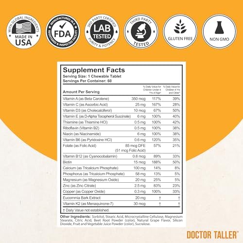 NuBest Doctor Taller - Bone Strength Supports, Enhance Immune System - Keto with Calcium, Vitamin D3, Vitamin K2