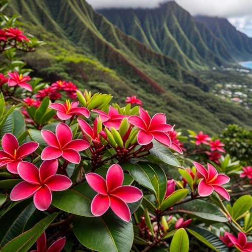 Red Hawaiian Plumeria Cuttings 4 Pk – 11-Inch Unrooted Stem from Big Island Hawaii – Easy to Root, Fragrant Tropical Blooms – for Gardens