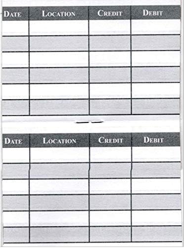 5 ATM Debit Card Mini Checkbook Registers