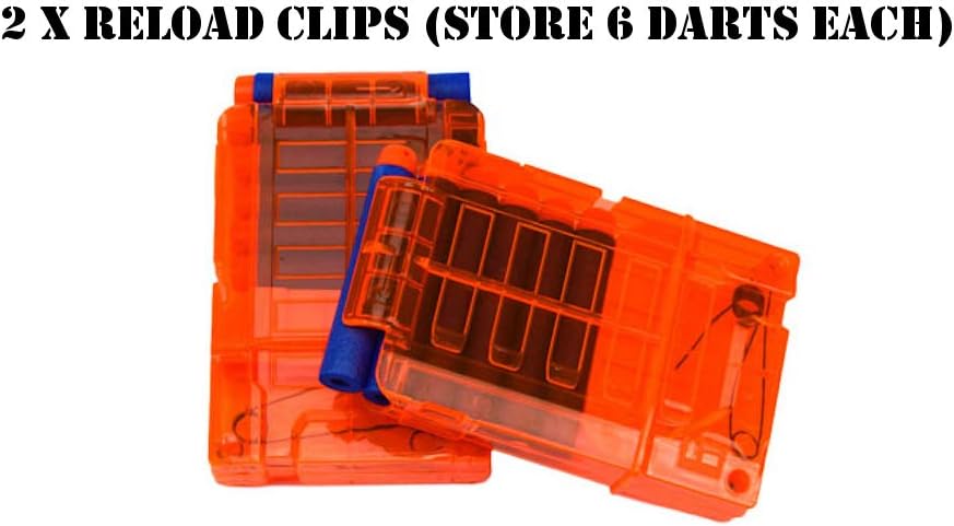 Tactical Vest Accessories Set for Nerf N-Strike Elite Series with 20 Refill Darts, 2 Quick Reload Clips, Wrist Ammo Holder, Safety Glasses
