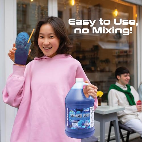 Mix & Match Concession Express Gallon Pure Cane Sno-Cone Syrup, No High Fructose Corn Syrup - W/Pumps (Case Of Four)