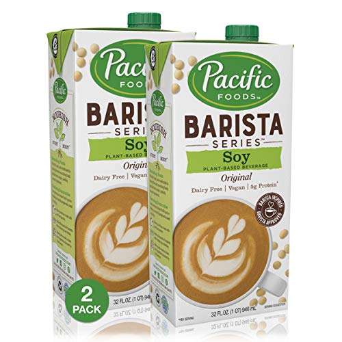 Pacific Foods Barista Series Soy Milk, Original, 32 Ounce (Pack of 2)