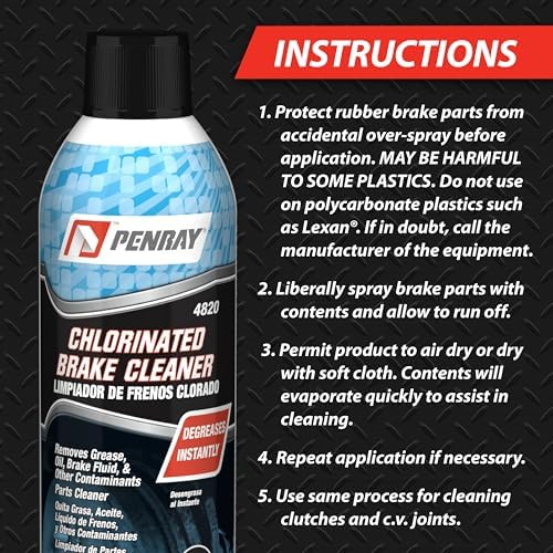 Penray 4820-12PK Chlorinated Brake Cleaner - 19-Ounce Aerosol Can, Case of 12
