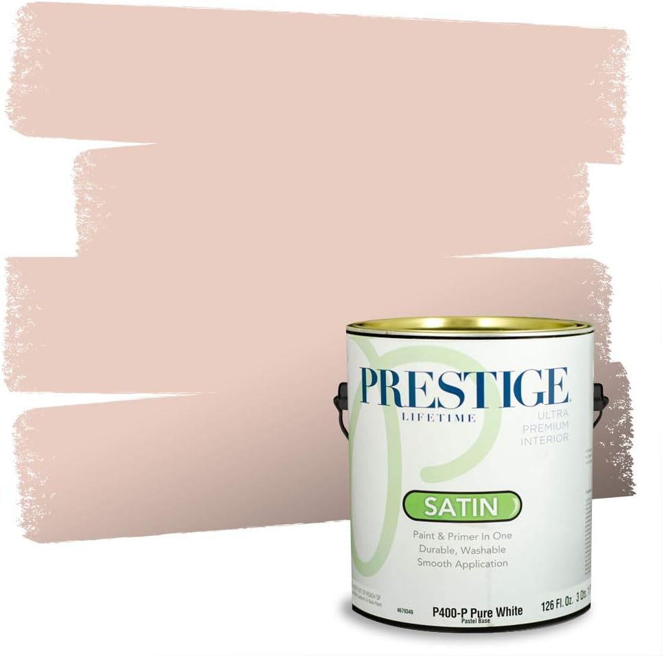 PRESTIGE Paints Exterior Paint and Primer In One, 1-Gallon, Satin, Comparable Match of Sherwin Williams* Grandeur Plum*