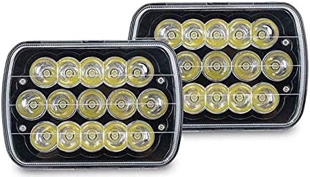 1 pair of 7x6 5x7 BLACK LED Headlights H6054 Lamps replacements