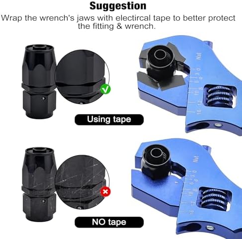 EVIL ENERGY AN Hose Fitting Adjustable Wrench Spanner Lightweight Aluminum 3AN-16AN Blue