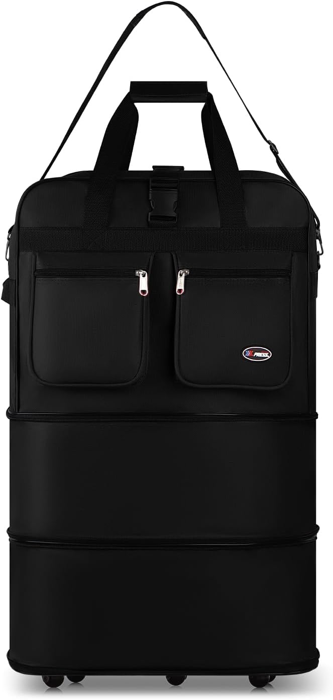 40'' Expandable Rolling Duffel Bag Suitcases w/Wheels,Foldable Luggage Bag
