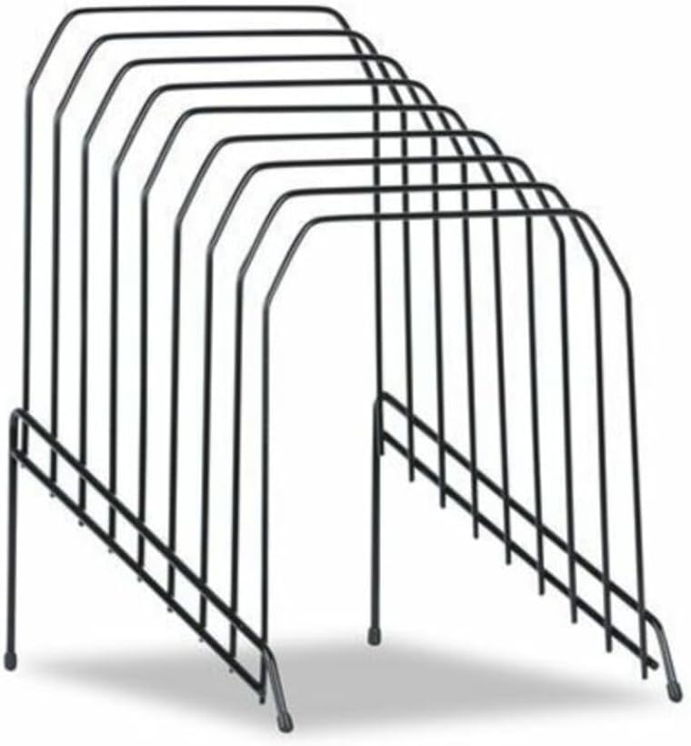 Universal UNV20070 8 in. x 10.5 in. x 12.5 in. 8 Sections Wire Tiered Letter to Legal File Sorter - Black