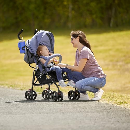 Dream On Me Vista Moonwalk Baby Stroller in Light Gray, Lightweight Infant Stroller with Compact Fold