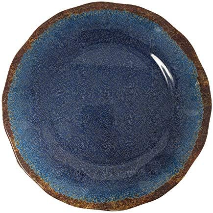 Gianna's Home 12 Piece Rustic Farmhouse Melamine Dinnerware Set (Blue)