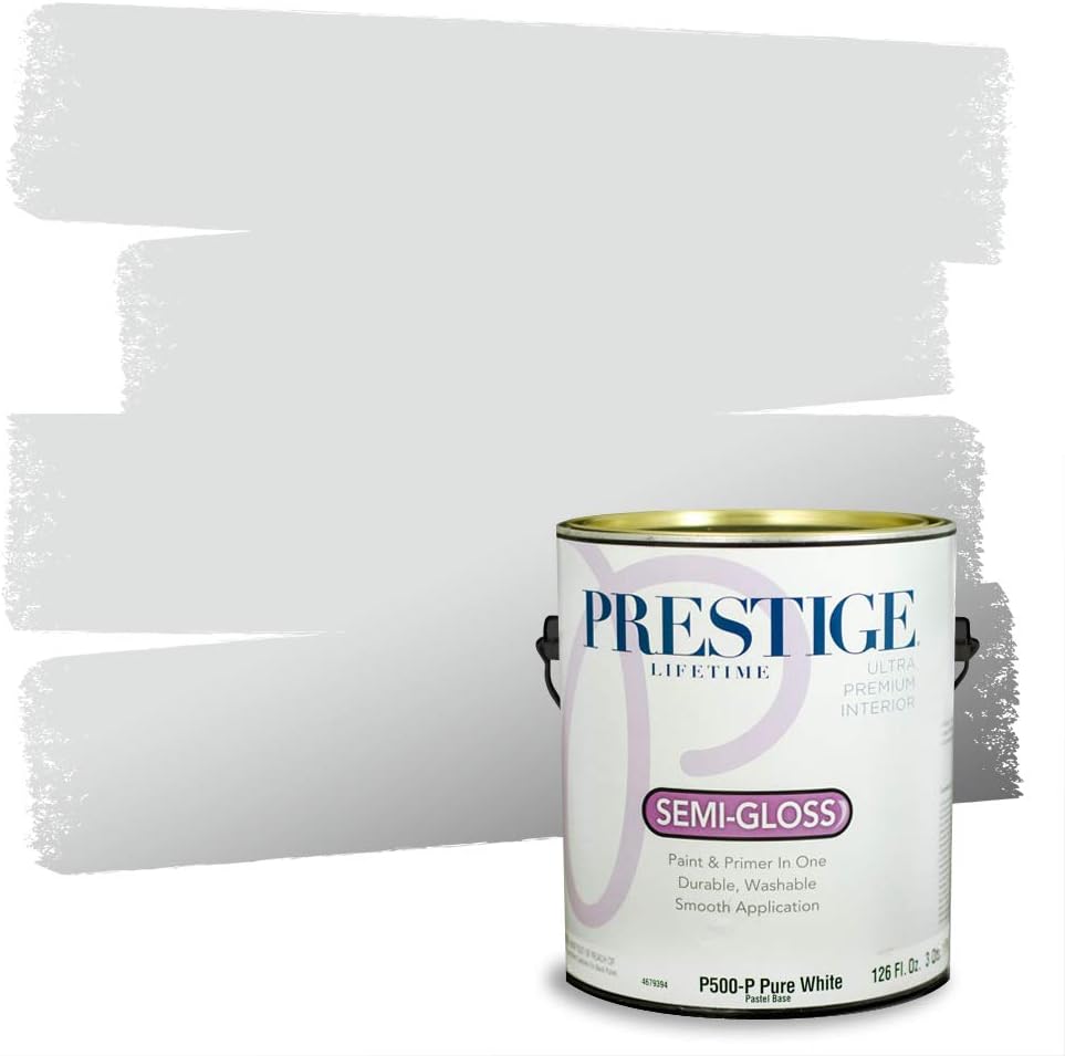 PRESTIGE Paints Exterior Paint and Primer In One, 1-Gallon, Satin, Comparable Match of Sherwin Williams* Tricorn Black*
