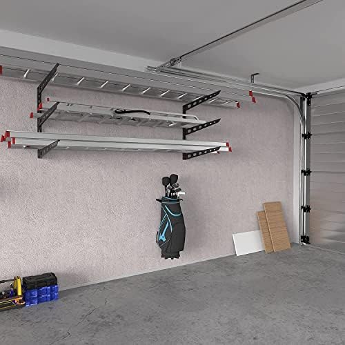 Koova Golf Bag Storage Rack | Sturdy Metal Wall Mount Garage Organizer for Golf Clubs | Fits Any Size Cart or Stand Bag | Easy Install & Use