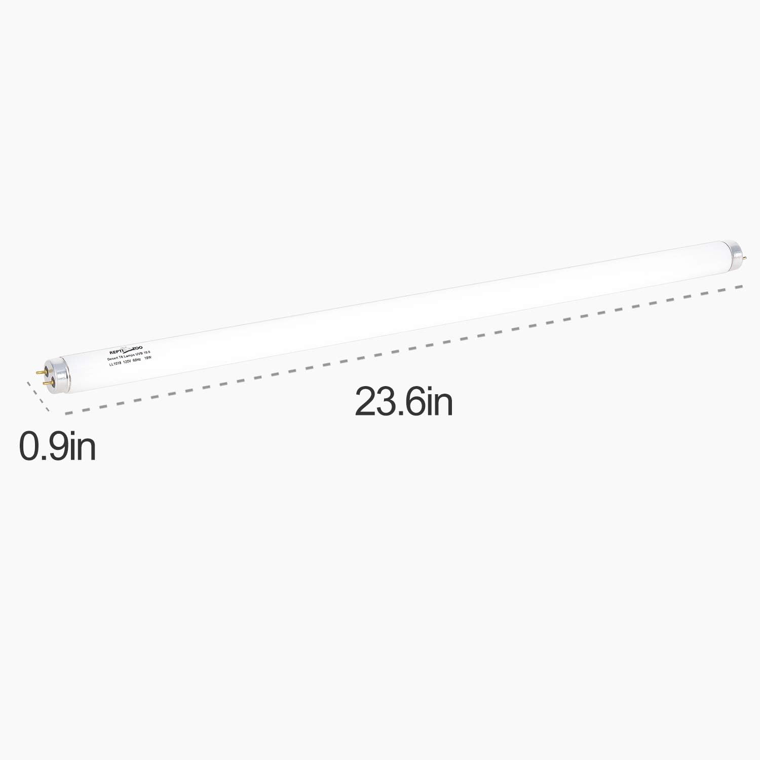 REPTI ZOO Reptile 18W 10.0 UVB Fluorescent Bulb Lamp Desert T8 Bulb 24 Inches