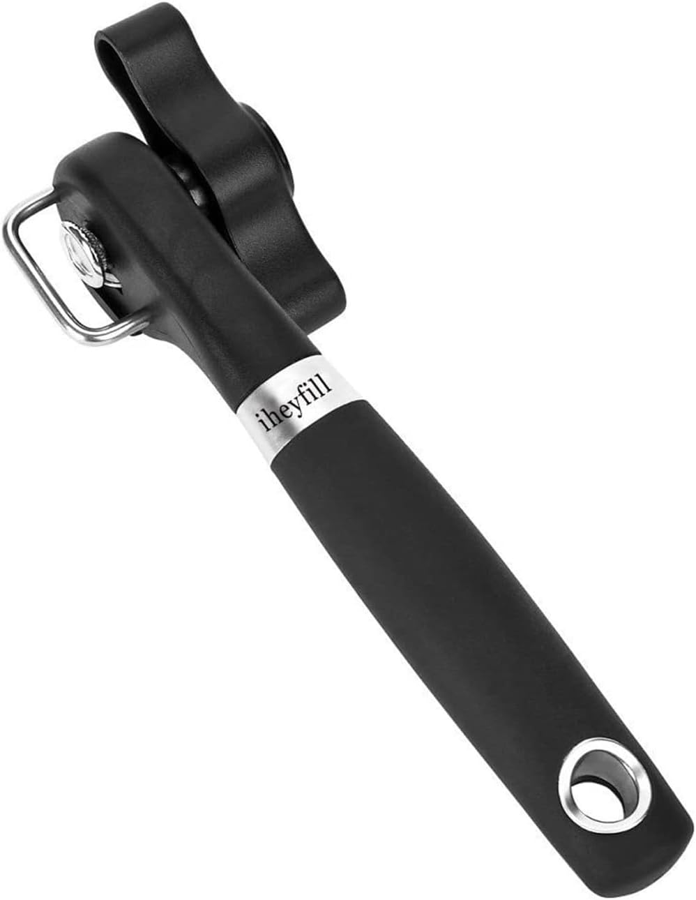 Safety Manual Can Tin Opener, Stainless Steel Ergonomic Anti Slip Design with Smooth Edge Side Cut No Sharp Cuts Can Opener