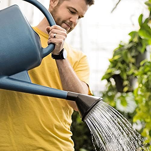 Gardener's Supply Company French Blue Watering Can, 3 Gallon, Blue | Indoor Outdoor, Water Container for Plants and Garden