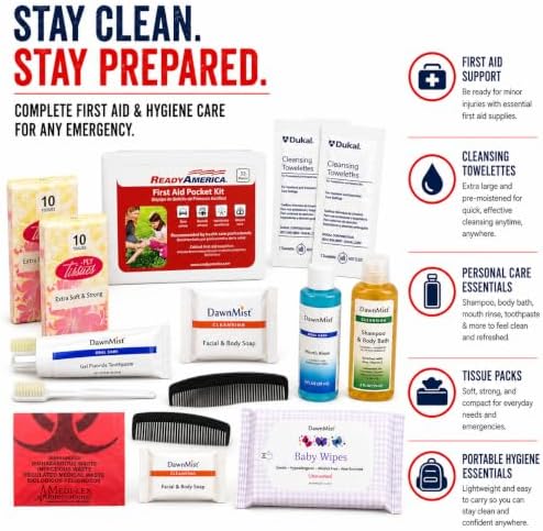 Ready America 70285, 2-Person 3-Day Deluxe Emergency Backpack | Premium Survival Kit w/ Food, Water, Medical Supplies, Tools