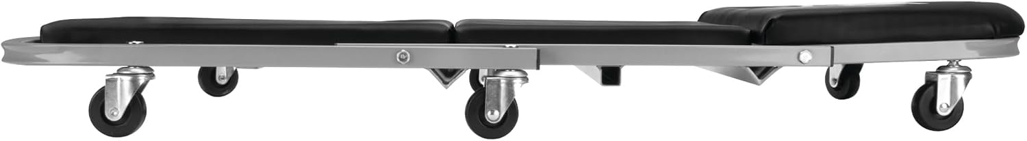 Performance Tool W85014 38 in. Low-Profile Automotive Mechanics Creeper | Oversized x-frame low profile creeper with 2-inch extra cushion padding. 5-inch jumbo swivel casters. 300 lb. capacity
