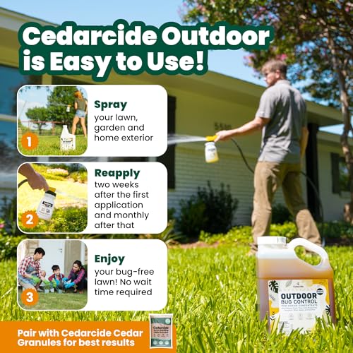 Cedarcide Outdoor Bug Control | Kills & Repels Mosquitoes, Ticks, Fleas