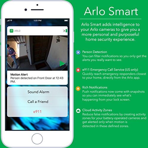 Arlo (VMC4030P-100NAS) Pro 2 - Add-on Camera, Rechargeable, Night Vision, Indoor/Outdoor, HD Video 1080p, Two-Way Talk, Wall Mount