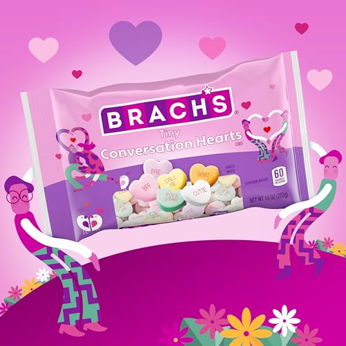 Brach's Valentine's Day Tiny Conversation Hearts, Friendship Exchange, 1 oz Boxes, 24 Ct