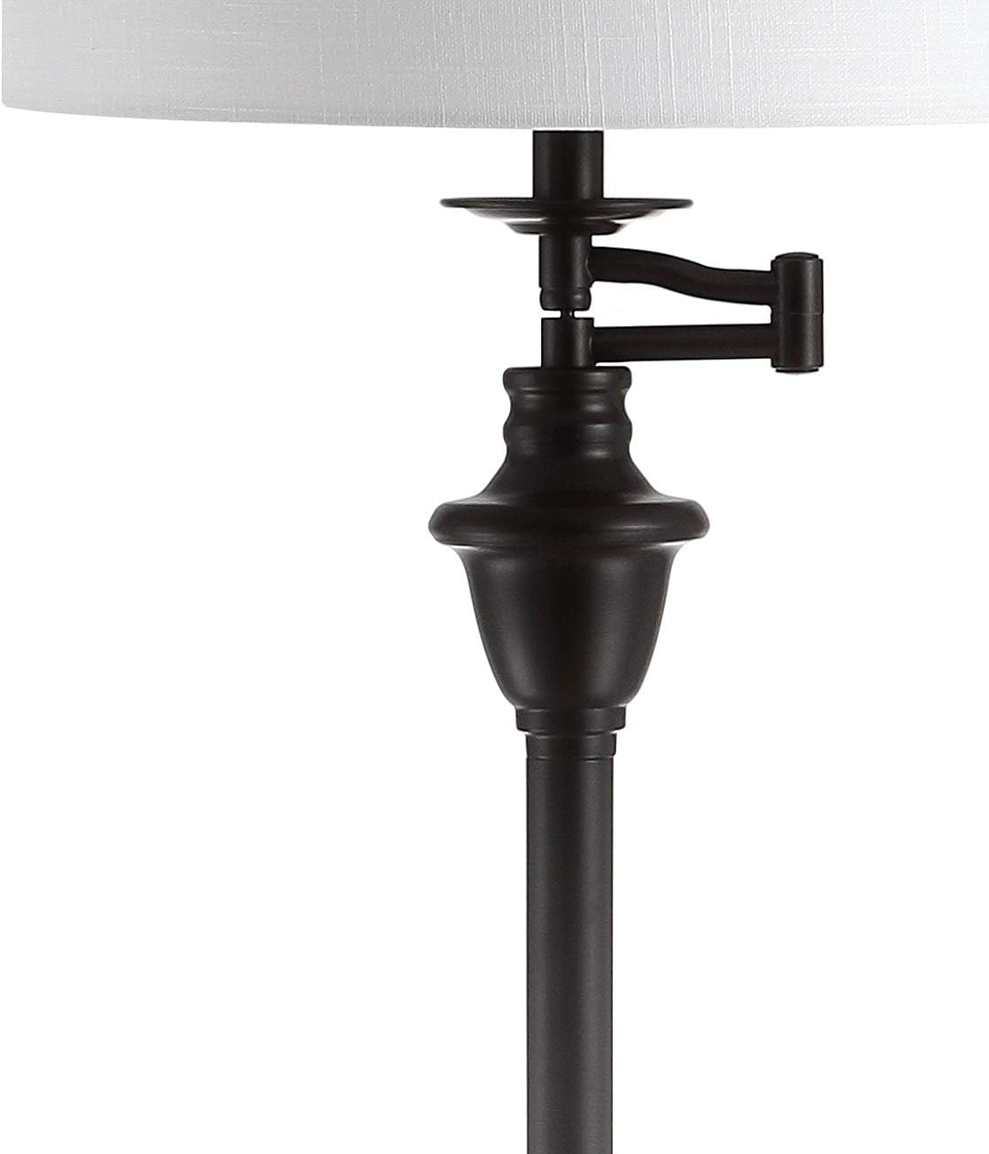 JONATHAN Y Cora 60" Metal Swing Arm Floor Lamp, Oil Rubbed Bronze/Clear