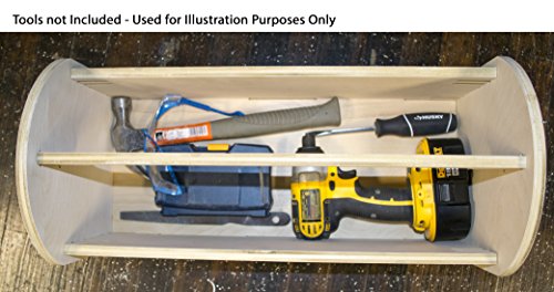 EISCO Classic Wooden Toolbox Made in America 22.25" Long x 10 Wide" x 10.5" High, Unfinished American Birch Plywood - hBAR at Home Series