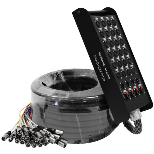 Seismic Audio - SAXQ-16x8x25 - 16 Channel 25' XLR Snake Cable with XLR and 1/4" Returns on the Box